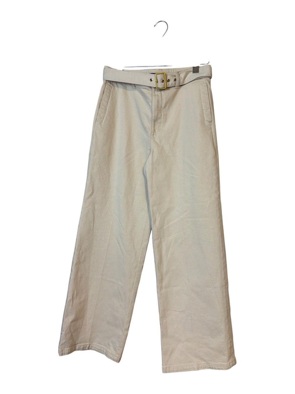 J crew Belted mid-rise wide-leg jean in Ecru wash women’s size 29